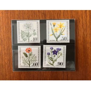 画像: 西ドイツ　切手　お花4種